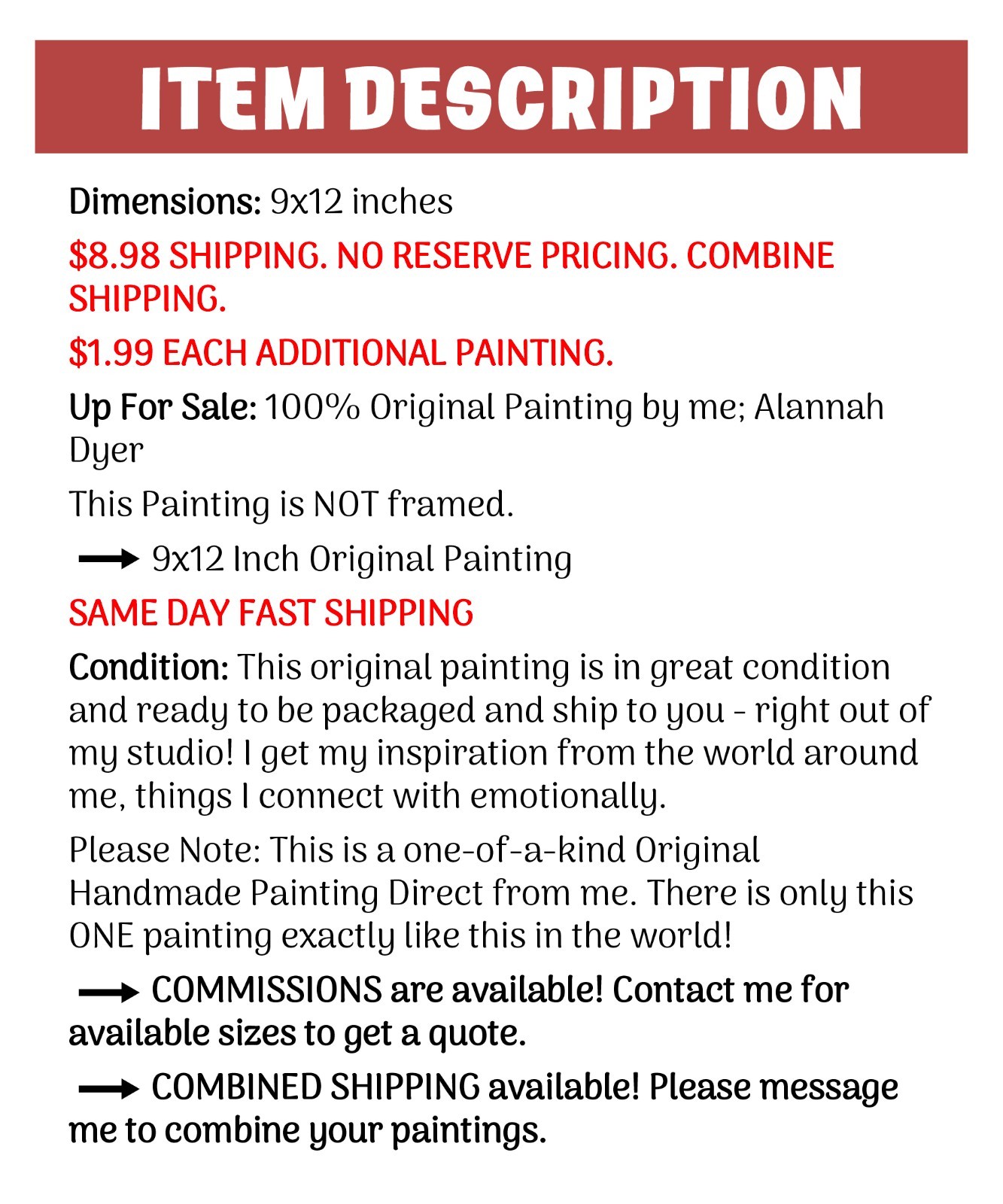 Original Beach Bug 3 Painting By Alannah Dyer- Acrylic 9×12 in. Car Trip Surf