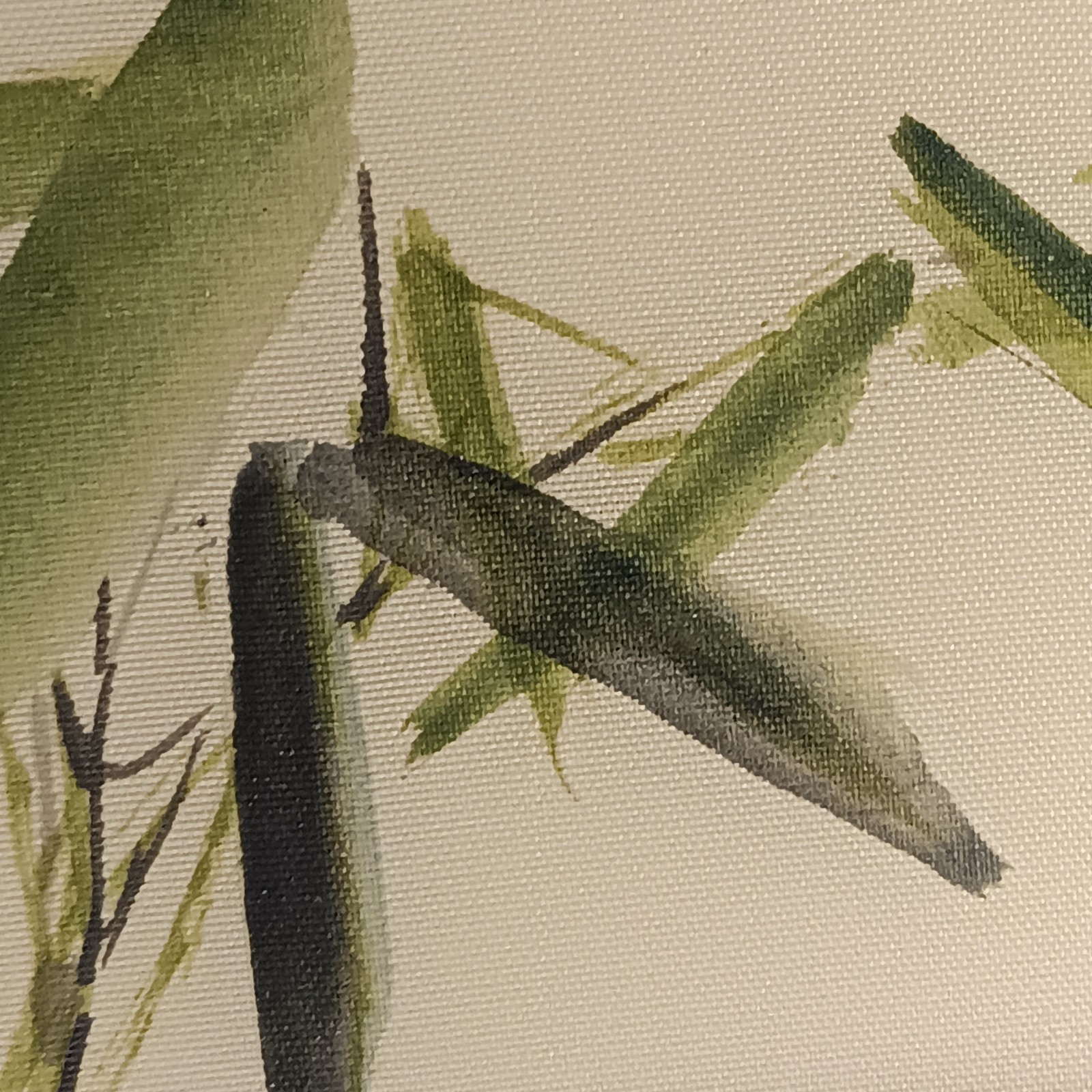 VTG Original Chinese Painting on Silk Sparrow Birds On Bamboo Signed Liu Sui ’75