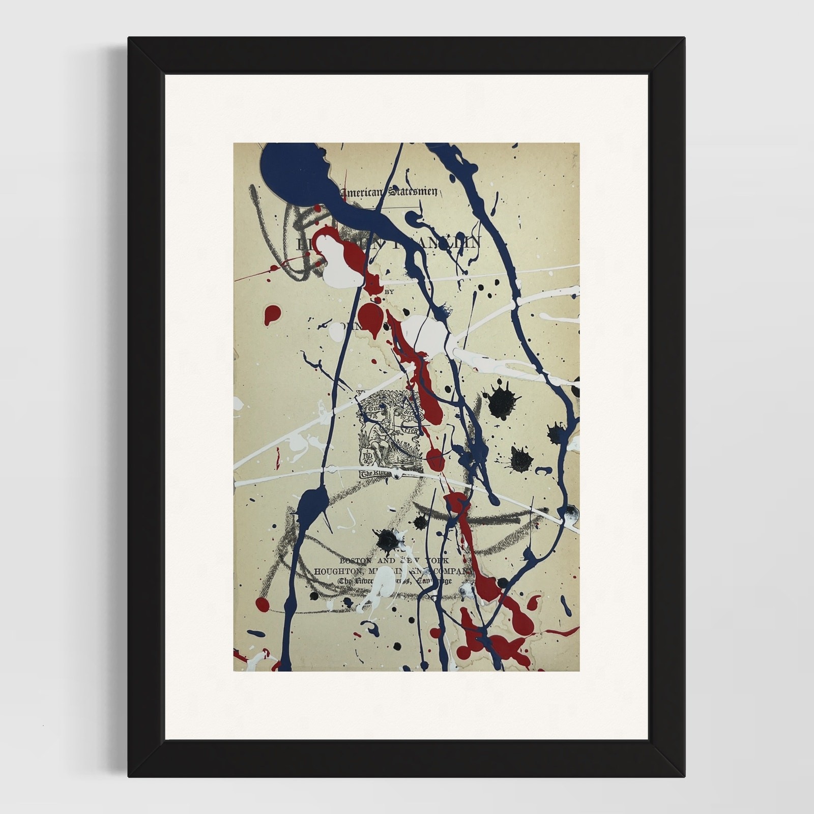 Original Abstract Art Painting 4.75×7.25” American Statesmen Signed #1