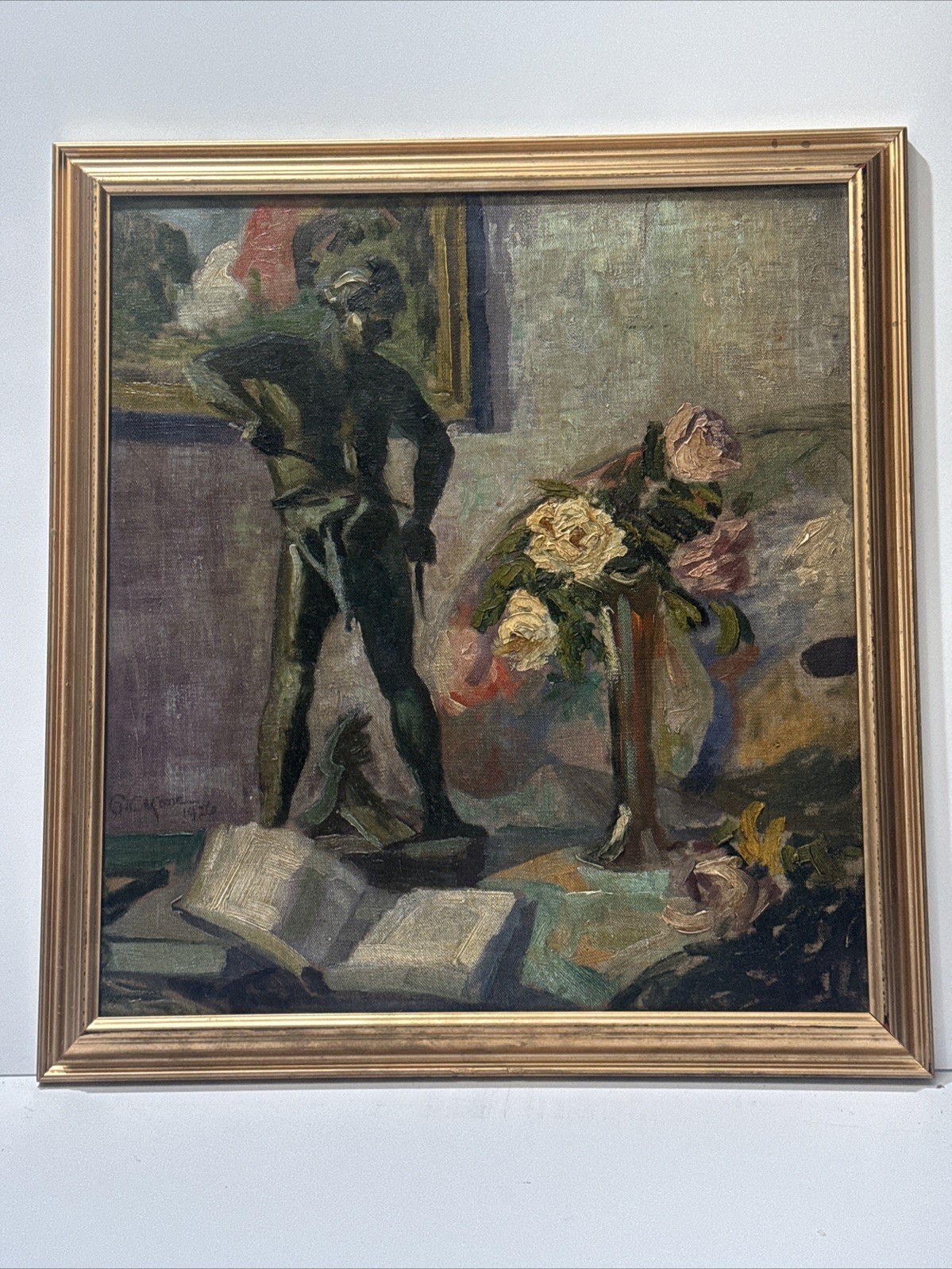 Gianni Cilfone Painting Antique Impressionist Still Life Chicago 1920’s Listed