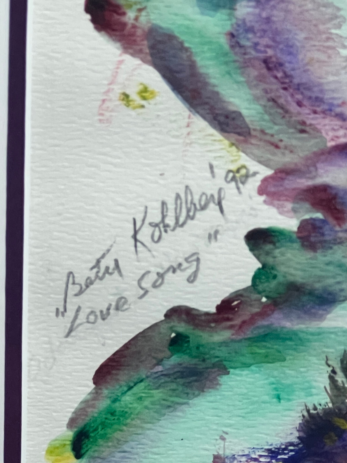 Bety Kohlberg Original Watercolor Tucson Artist 1992 Framed 24.75″ x 29.25″