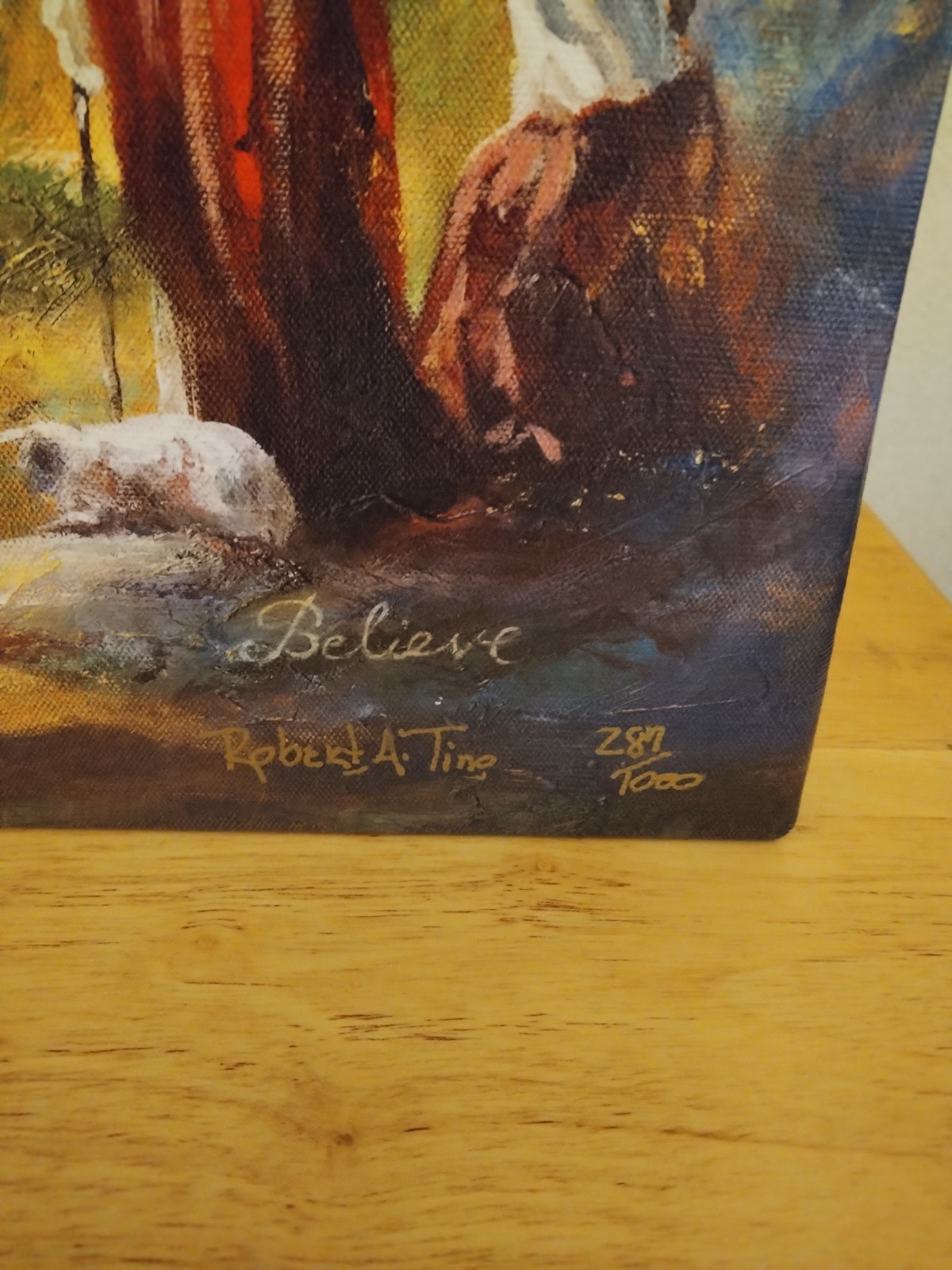 Robert A. Tino Canvas Painting Wall Art “I Believe In Christmas” 287/1000 2015