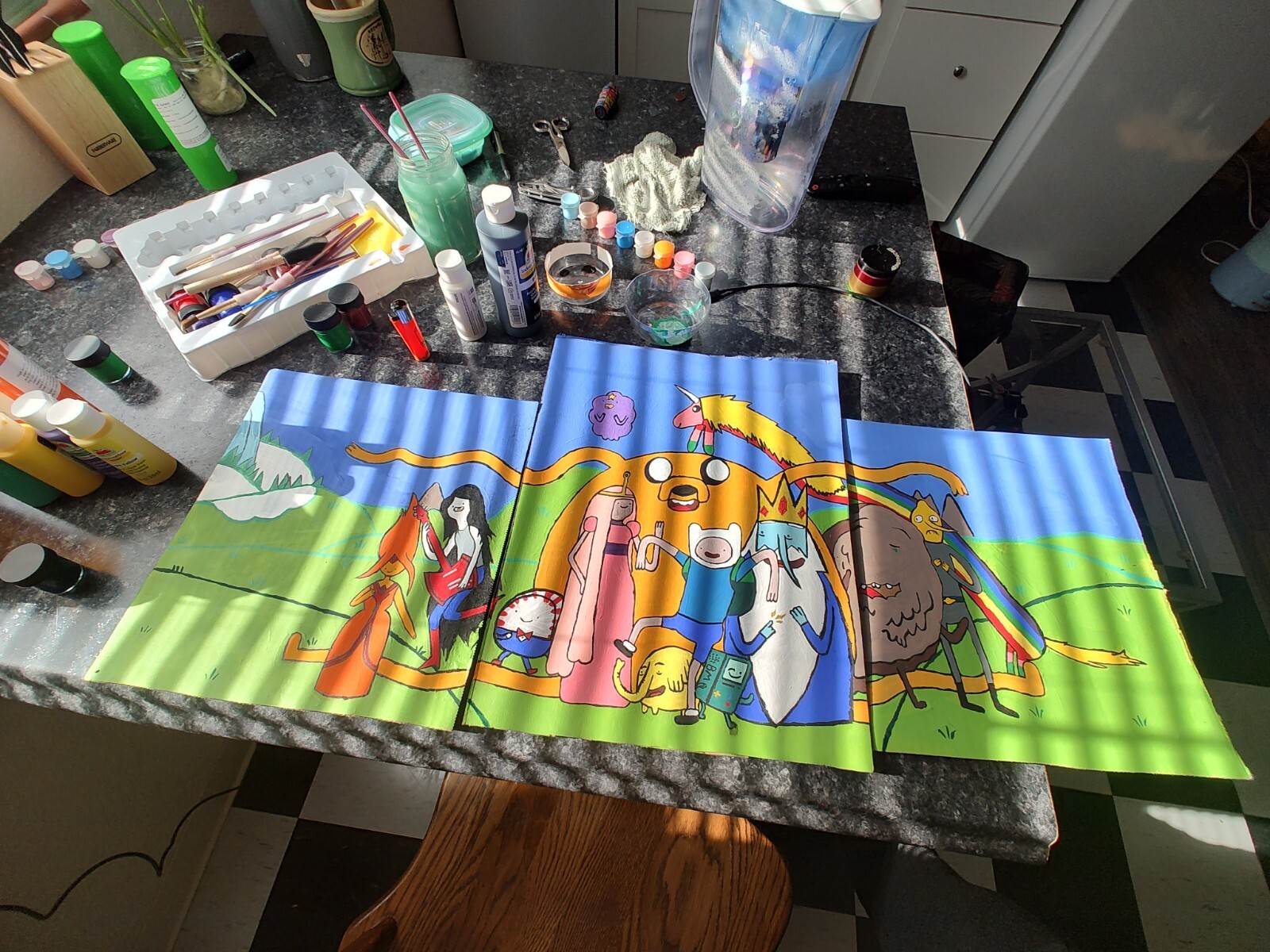 Hand Drawn Adventure Time Painting
