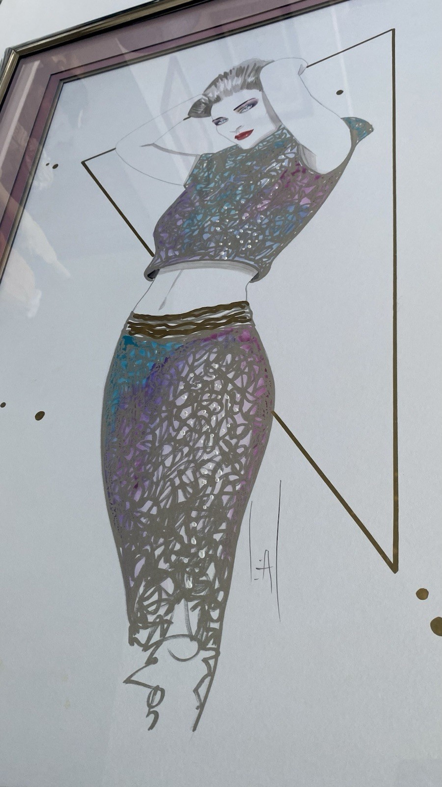 Steve Leal Original Art Hand Signed One of One – 🧑‍🎨 framed nagel 1980s