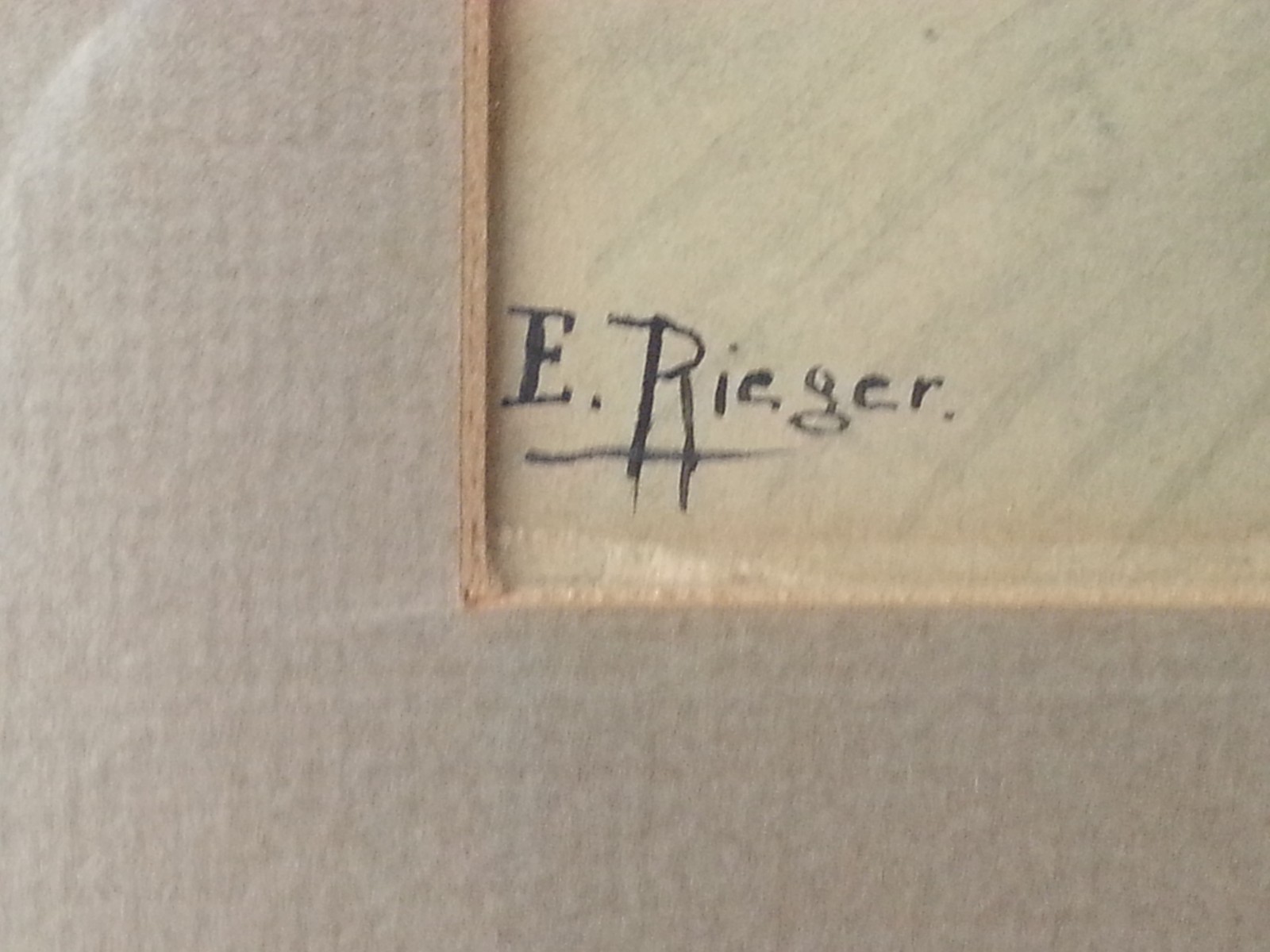 Vintage E. Elsie Rieger Signed Original Watercolor Painting Dutch Harbor Framed