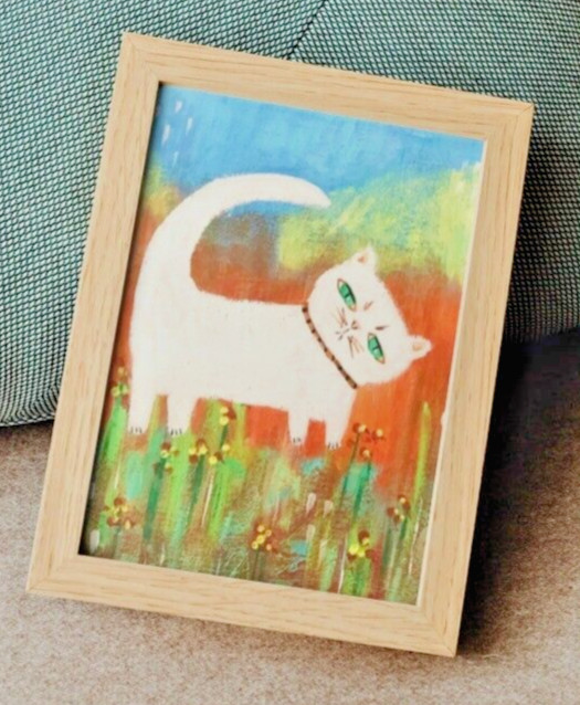 Buy 2 Get the 3rd FREE, 8.5 x 11, Art PRINTS, Wall Art, Folk Art, Naive Cat Art