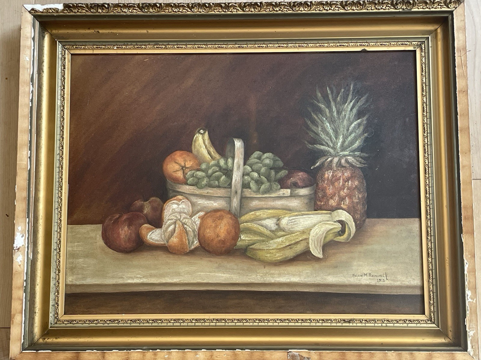 1912 Painting By 19YO Helen M. Reinsmith Of LeHigh County Pennsylvania