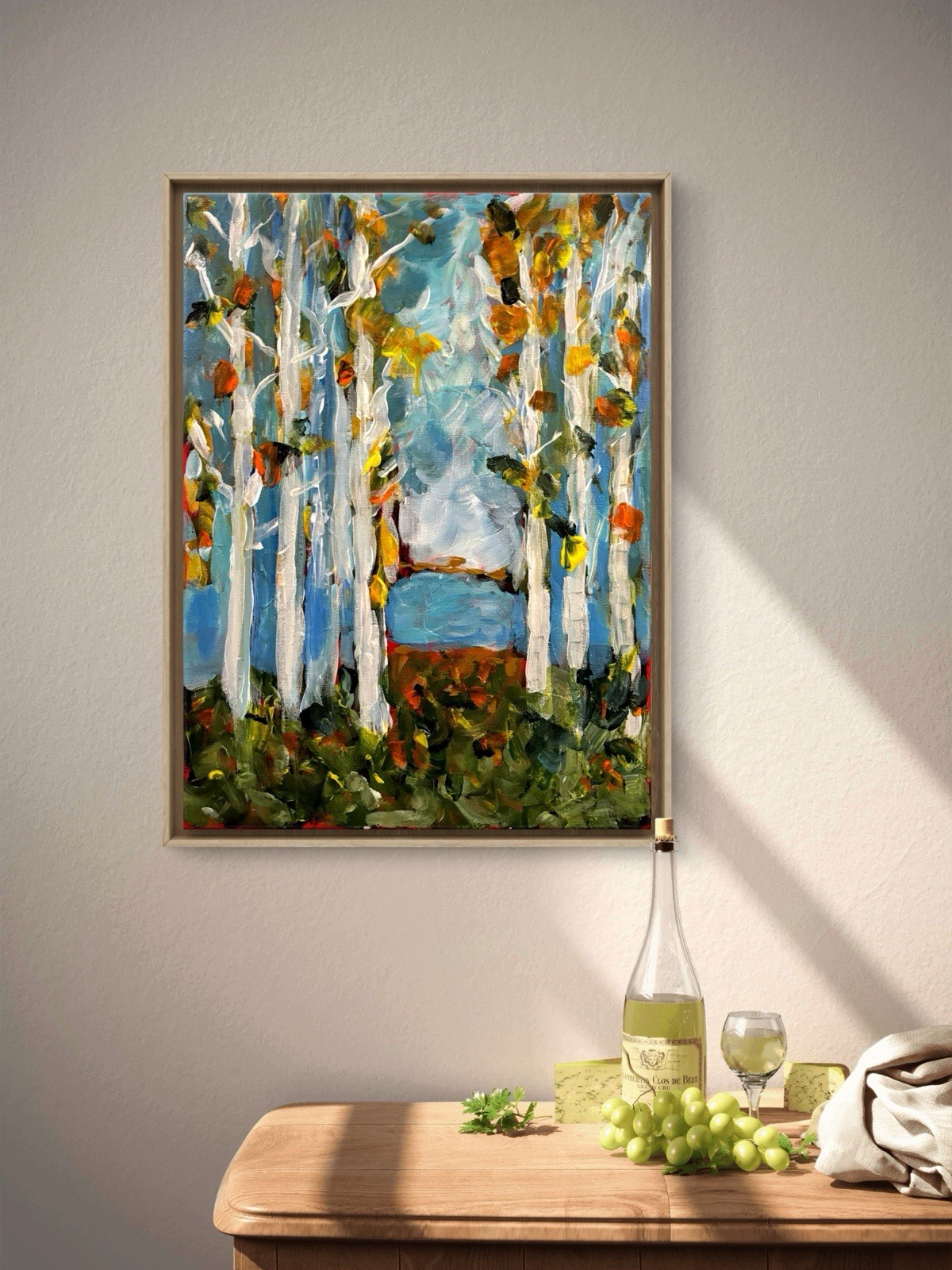 Landscape painting Сanvas wall-art signed 12×16