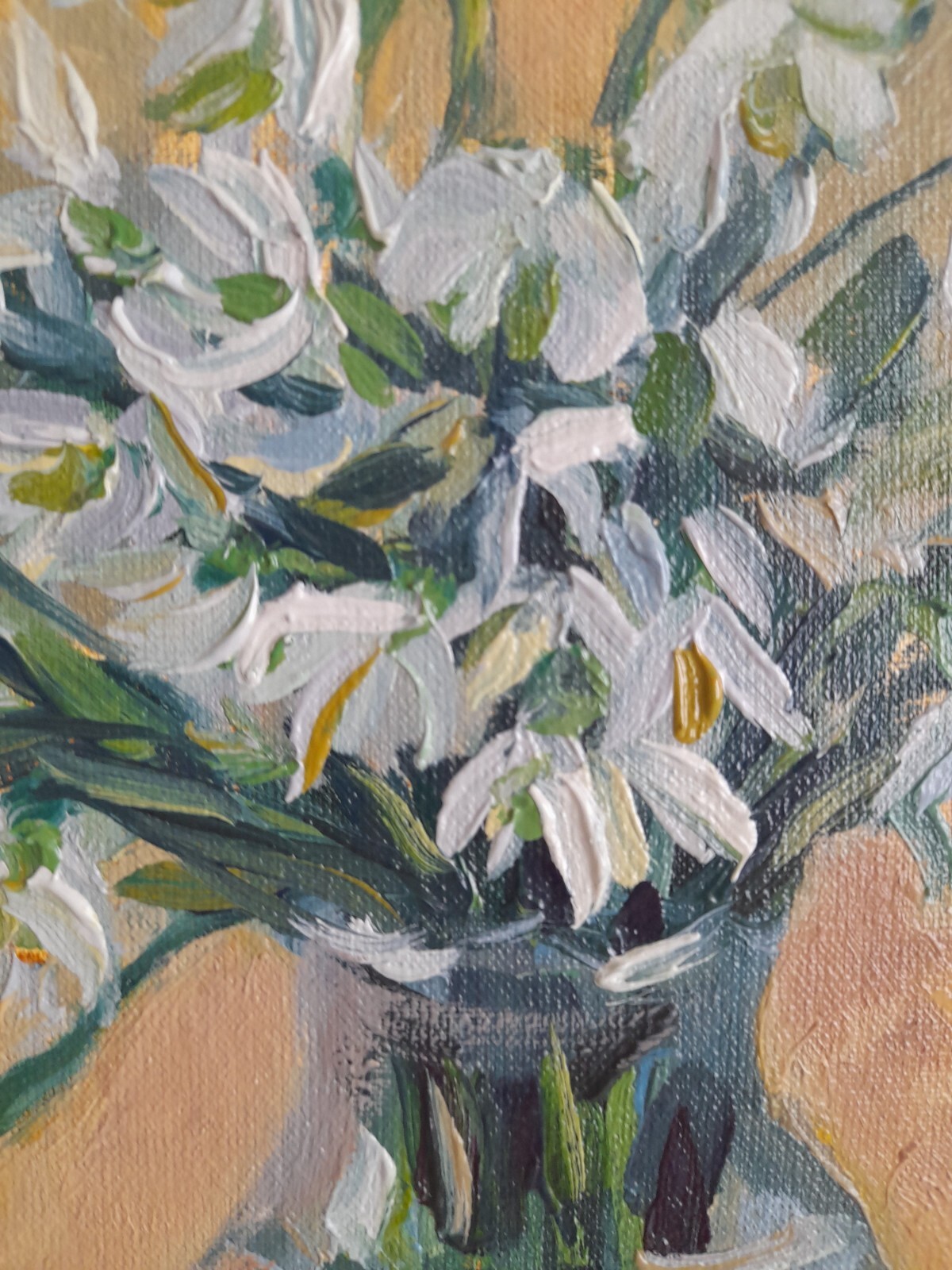 snowdrops flowers oil painting, original oil paintings, spring flowers wall art