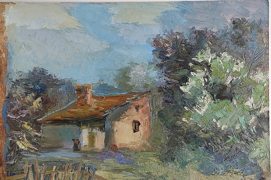 Original impressionist oil paintings landscape 31cm * 21cm