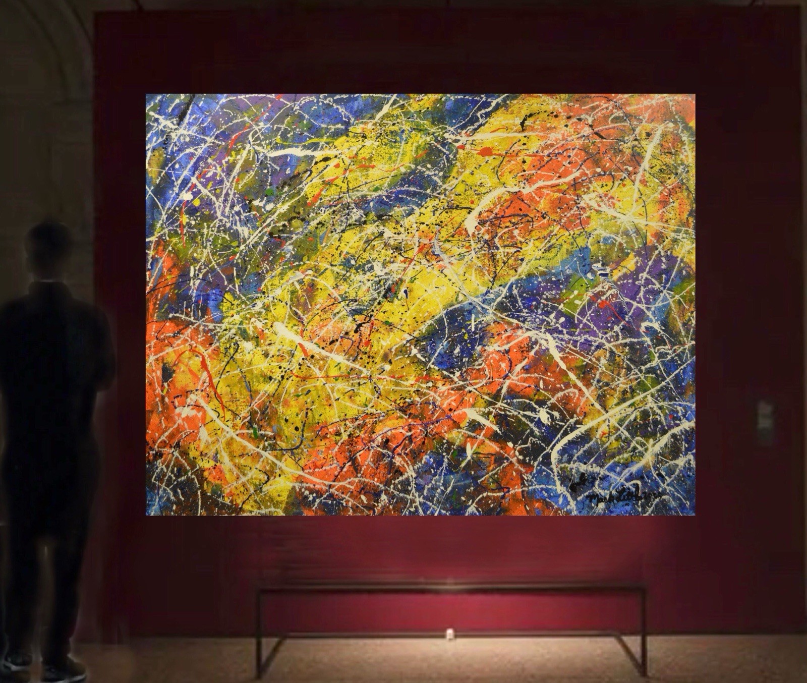 Jackson Pollock Styl Giant Profesional Painting 84”X62” (7 Foot) Abstract Modern