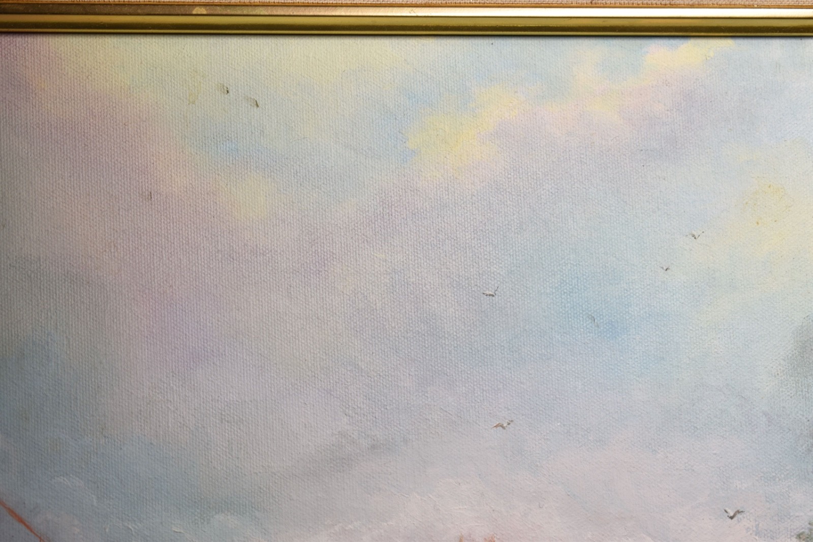 Original Vintage Impressionist Style Oil-San Francisco Bay & Golden Gate Bridge