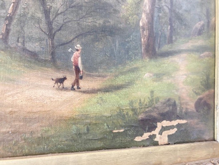 William Rickarby Miller 1888 Antique Oil Painting Hudson River Landscape