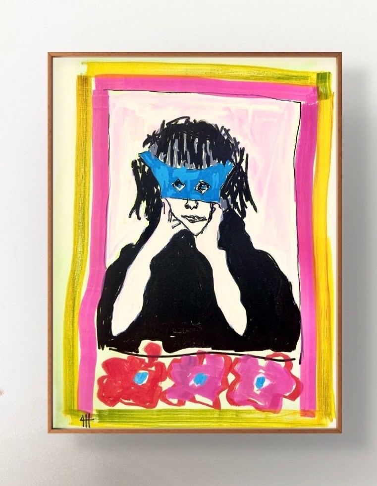 Original Neo Expressionist Portrait Acrylic 11×14 Canvas, Holly Hammond