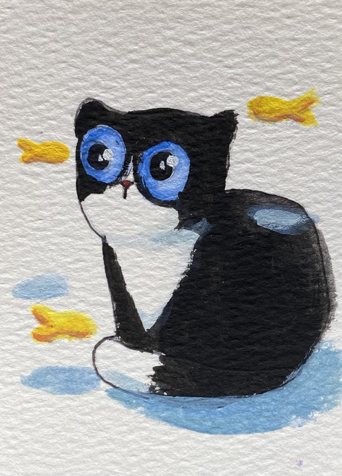 ACEO Original Mixed Media Painting Art