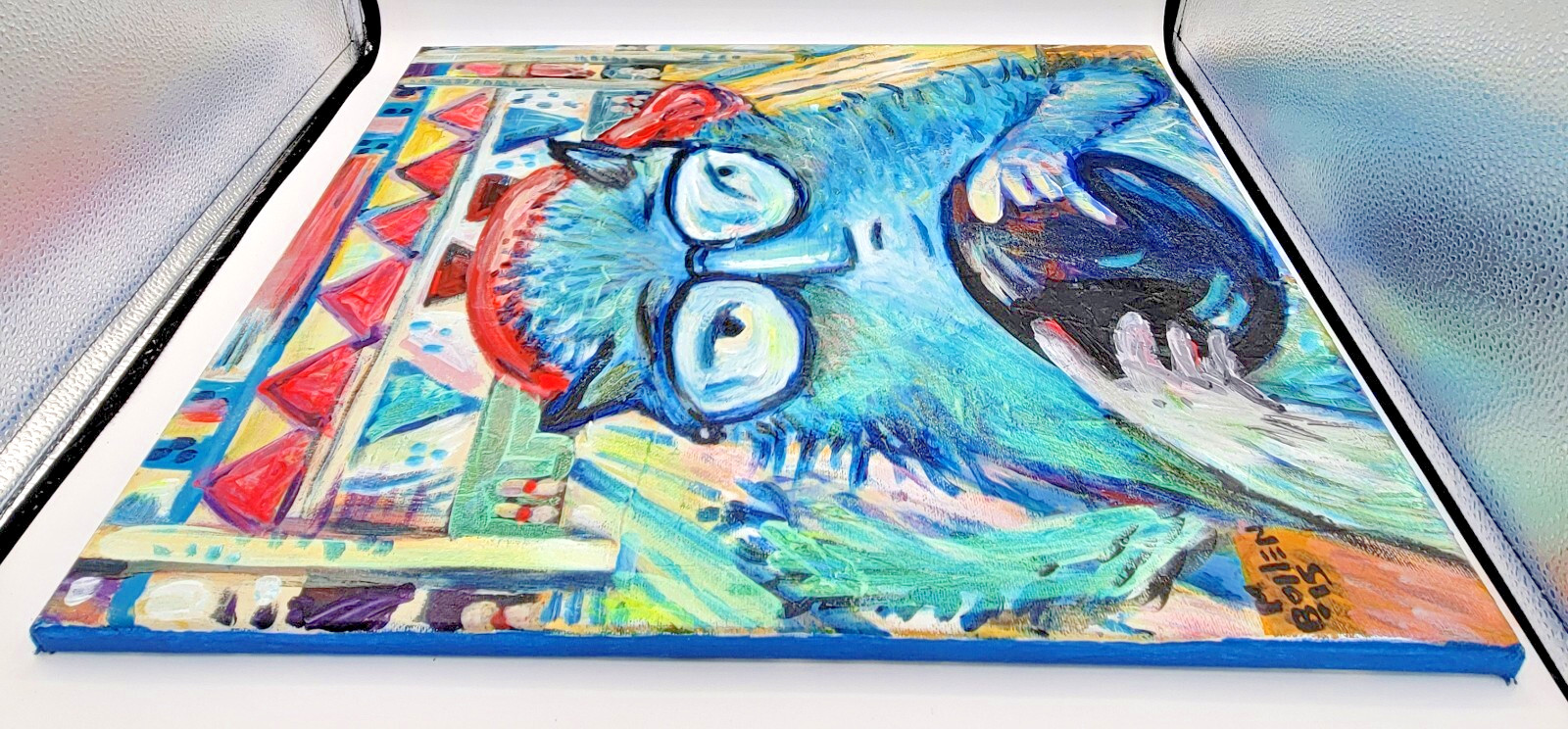 Melissa Bollen ALLEY CAT Original Painting on Canvas SIGNED 20×16 Art ⭐FREE SHIP