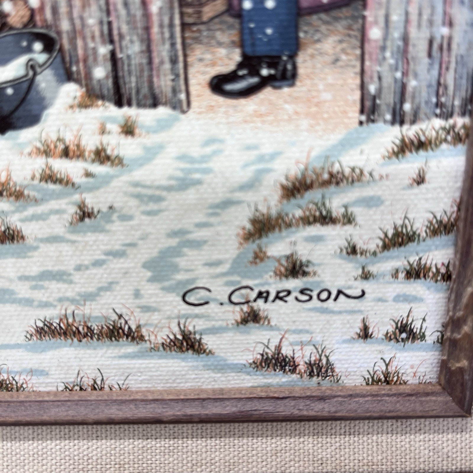 C. Carson Certified Oil Serigraph Lot Of 4 Paintings Framed