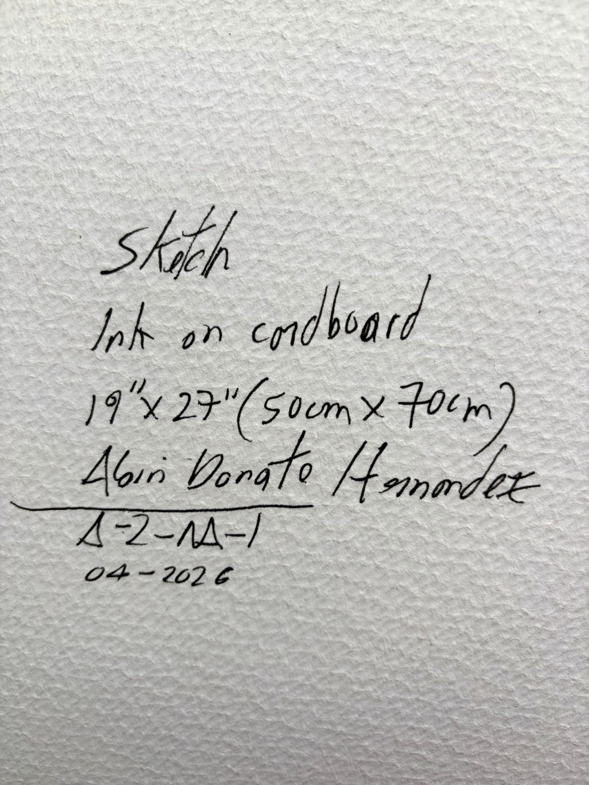 Ink On Cardboard Alain Donate 27×19 In Cuban Art PAINTING Surreal artist SIGNED
