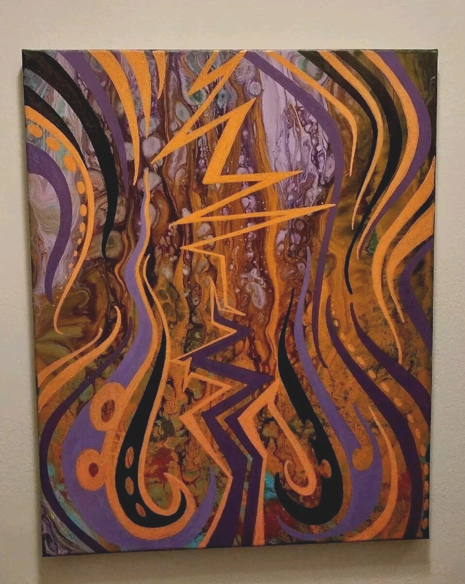 Graffiti Designs painting On Canvas – 16 X 20 Inches By Artist MAKE$ – Original
