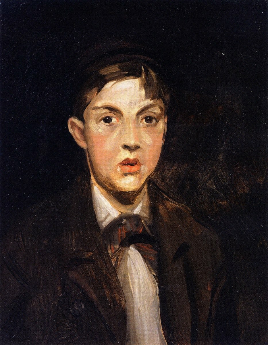 Art Oil painting impression young Head-of-a-Boy-John-Sloan frere shipping cost