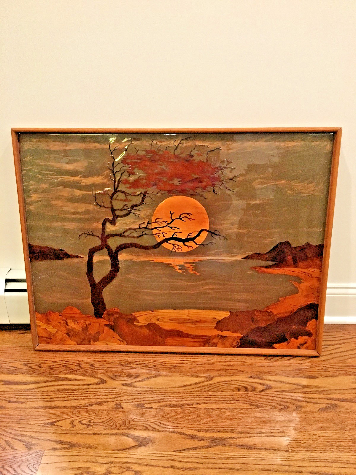Incredible Vintage Jerry Wheeler Composite Wood & Resin Artwork “Painting”