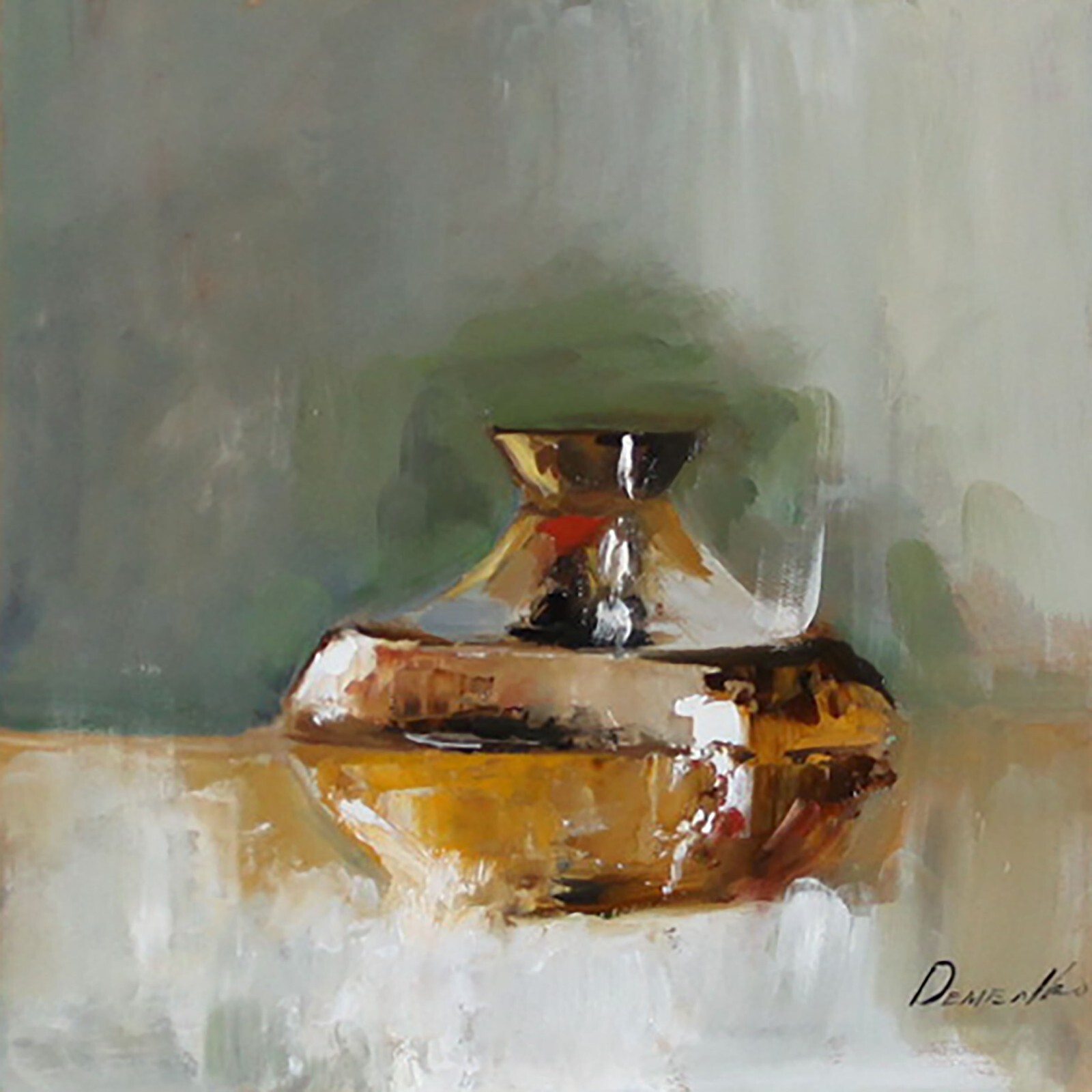 Demenko Natalia abstract vase Oil painting UKRAINE 8*8