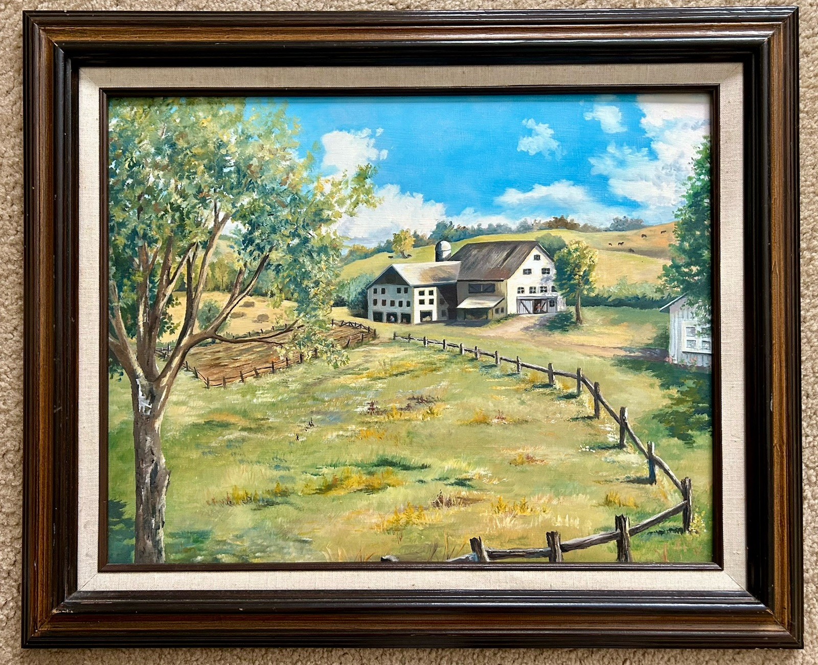 Original Oil Painting “Summer Pasture” Western Pa. Farm by Jenifer M. Robinson