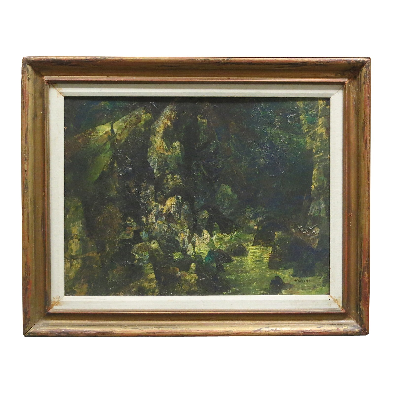 James Lewicki Mid 20th Century American Landscape Acrylic On Board