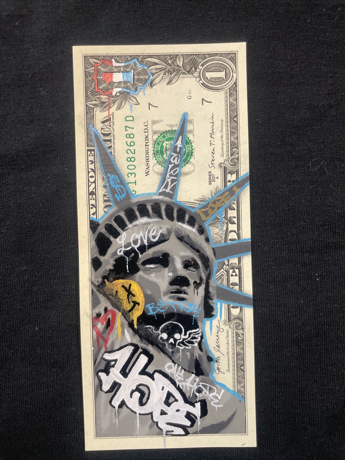 Graffiti Liberty 1 Dollar bill painting Tattoo Art Graffiti Art Street Art
