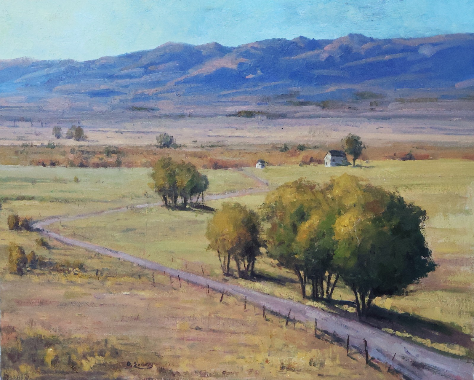Original Oil Painting “Home Beyond the Bend” 24×30 on Stretched Canvas