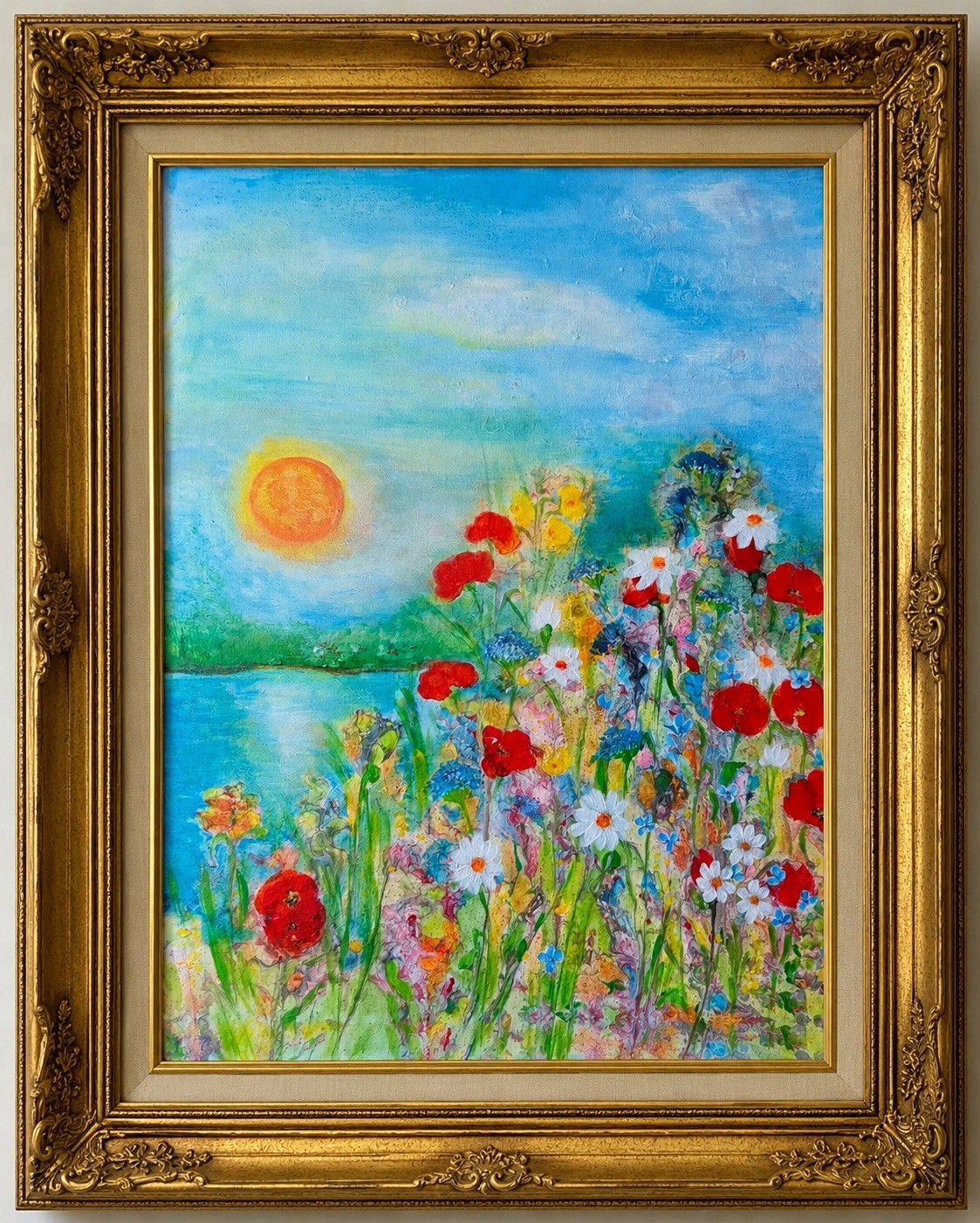 Summer Dream – Acrylics And Glitter On 16/20” Canvas (unframed)