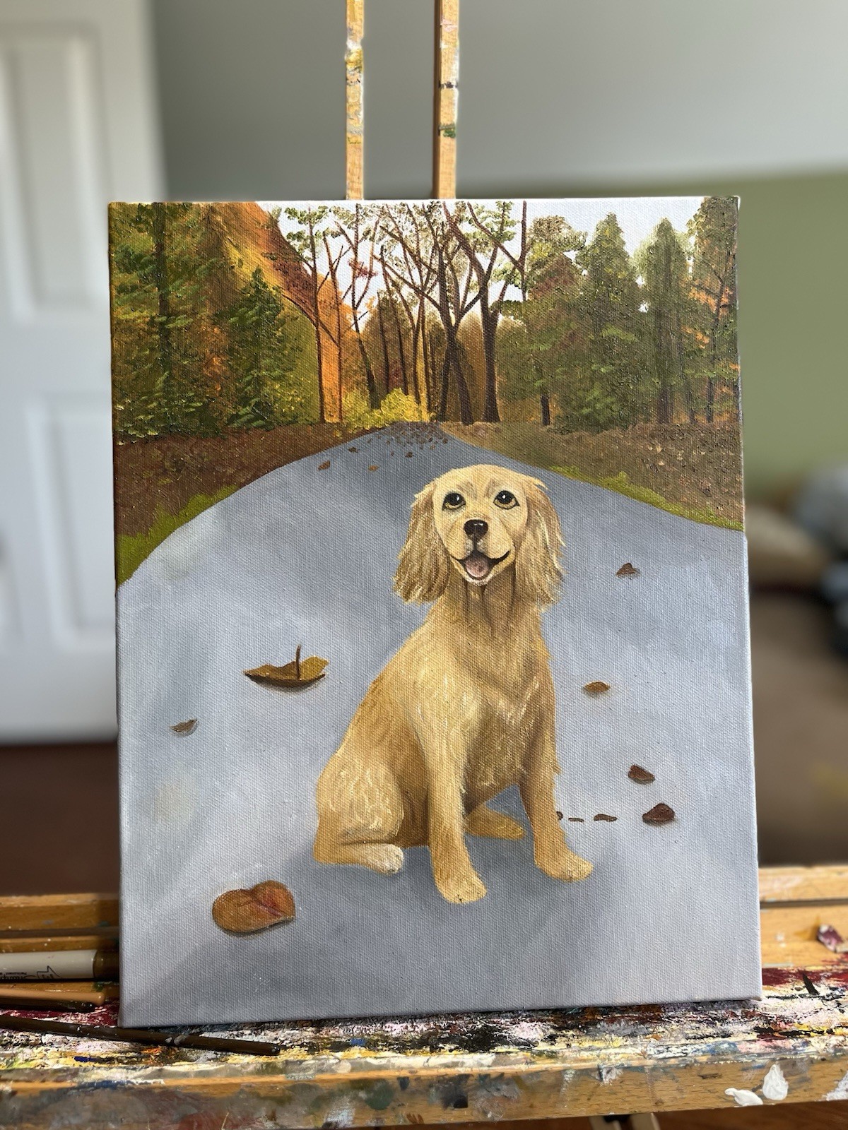 Deposit – CUSTOM PET PORTRAIT : Hand painted oil on canvas portrait of your pet