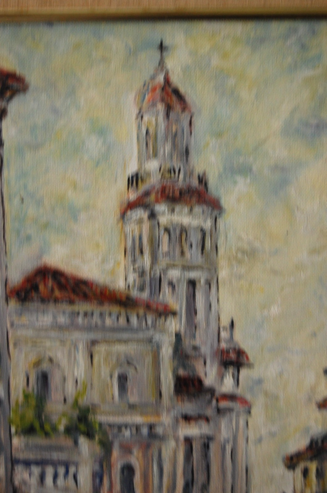 FRAMED ORIGINAL STREET SCENE OIL OF 1800’S CORDOBA, SPAIN ARTIST: HECTO VIDAL