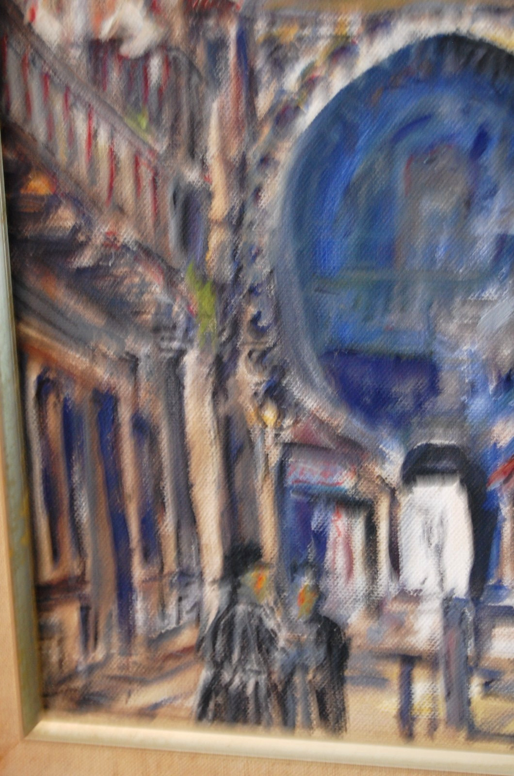 FRAMED ORIGINAL STREET SCENE OIL OF 1800’S CORDOBA, SPAIN ARTIST: HECTO VIDAL