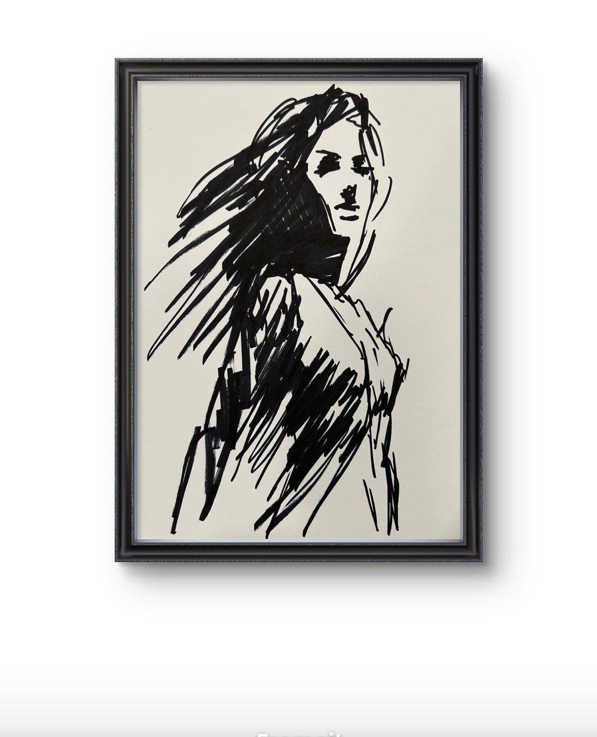 Original Abstract Female Figure Painting 9×12 paper Modern Walk Art Home Decor