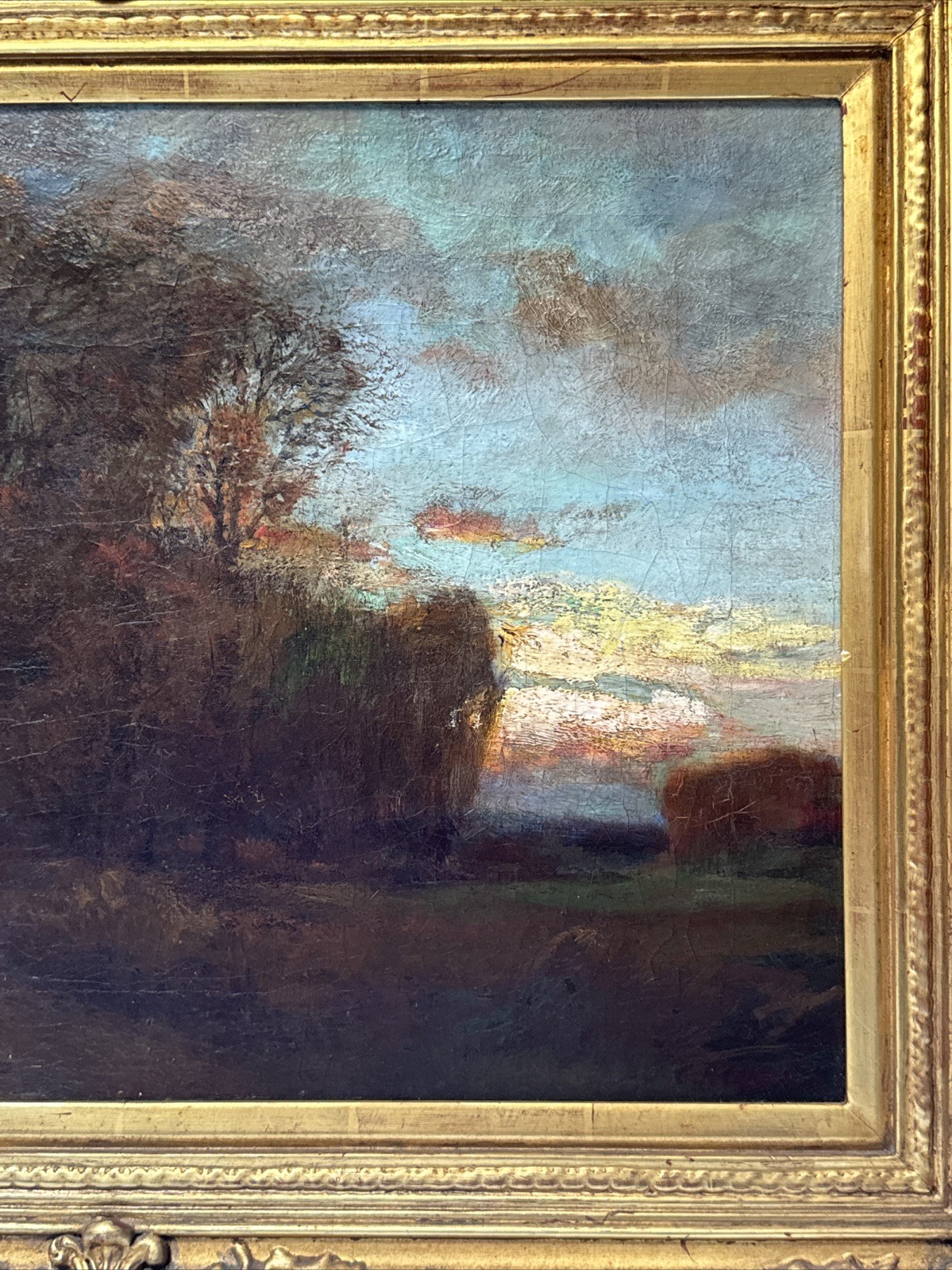 ANTIQUE PAINTING IMPRESSIONIST SUNSET TONALIST NEW YORK CHARLES APPEL NEW JERSEY