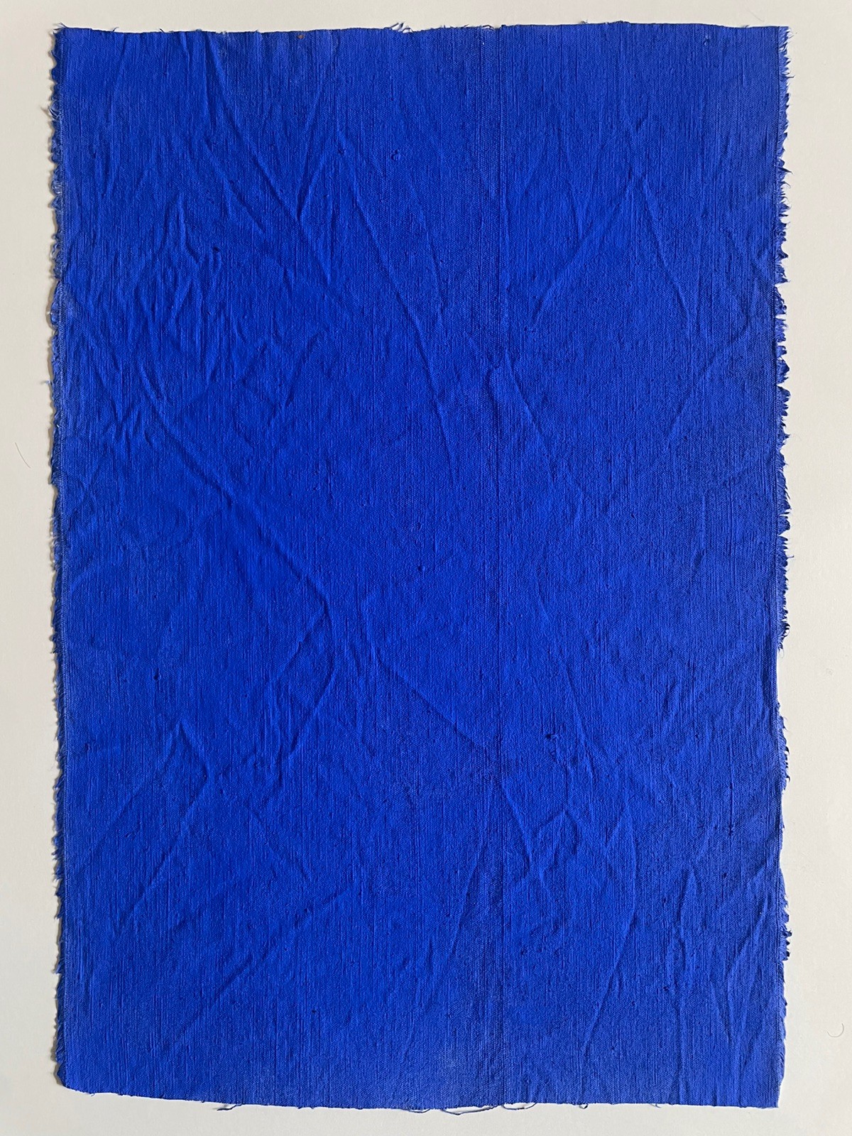Yves Klein Monochrome Hand Painted Art Ultramarine Blue Canvas Blu France F51