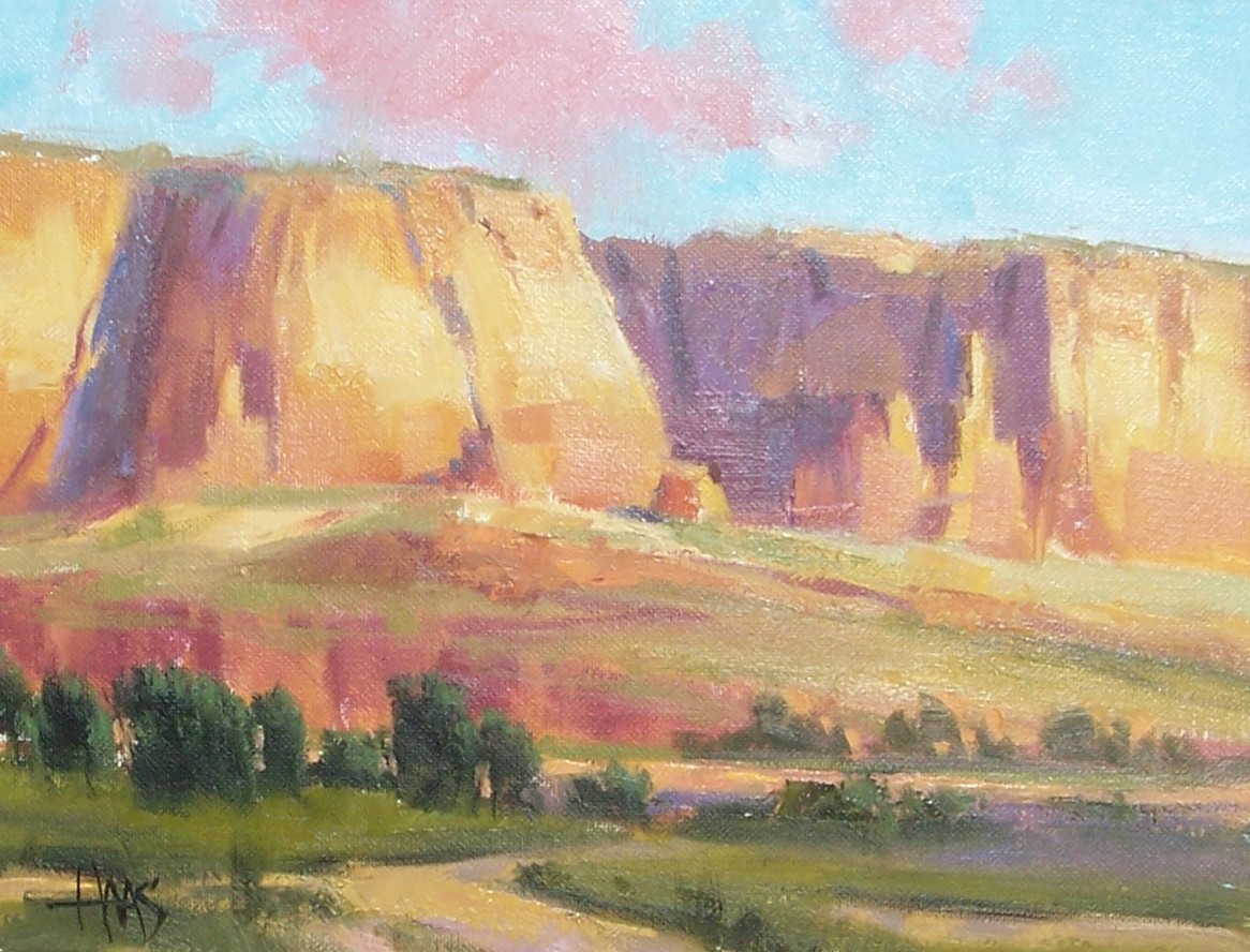 TOM HAAS painting ‘Capitol Reef’ oil 9″x12″ National Park Utah Cathedral Valley