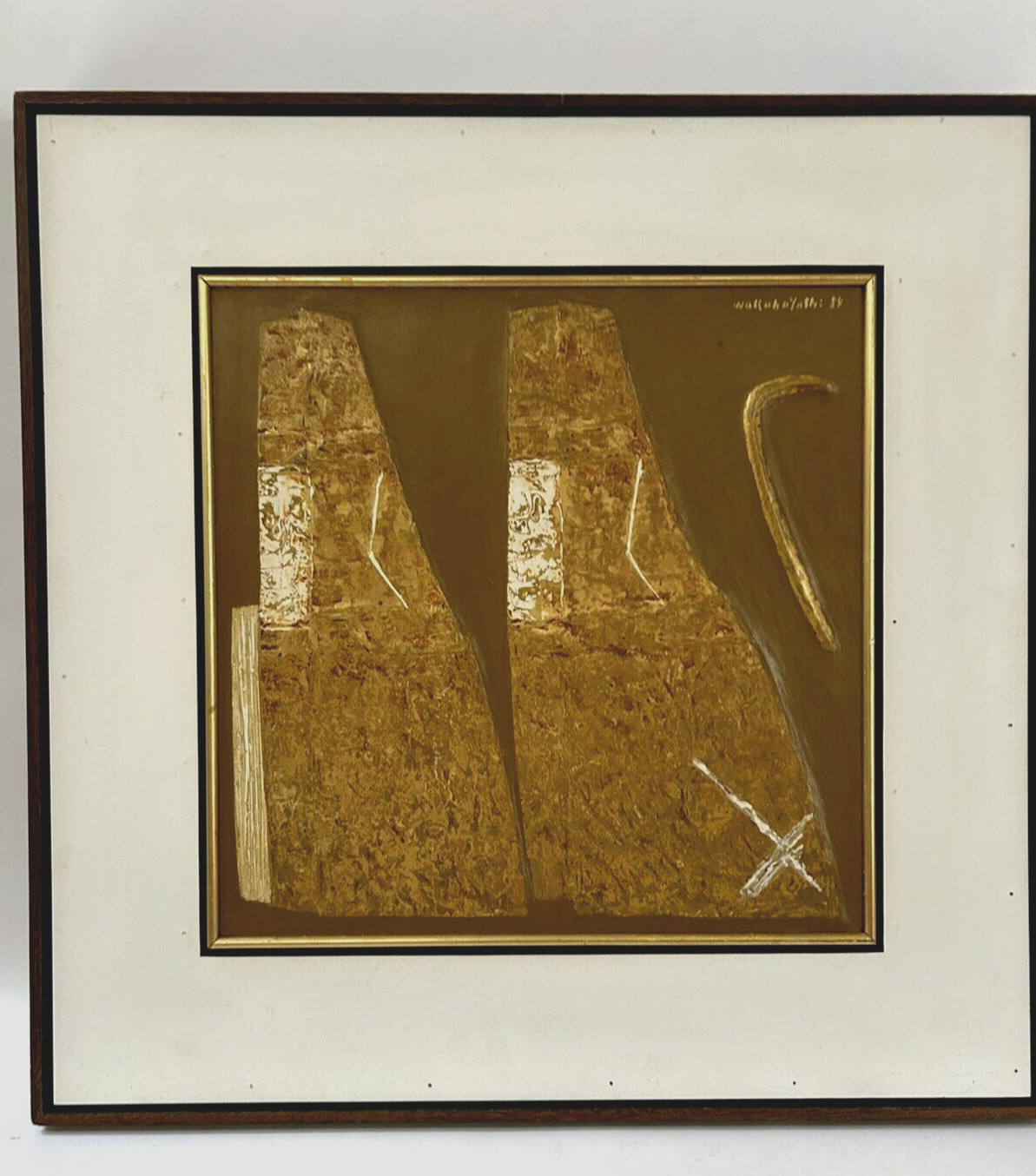 Kazuo Wakabayashi ORIGINAL OIL on Canvas ’84 Japanese Modern Brazil Abstract #2