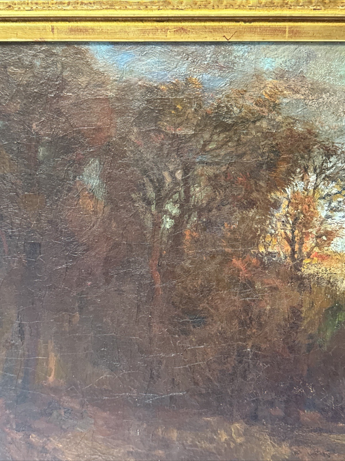 ANTIQUE PAINTING IMPRESSIONIST SUNSET TONALIST NEW YORK CHARLES APPEL NEW JERSEY