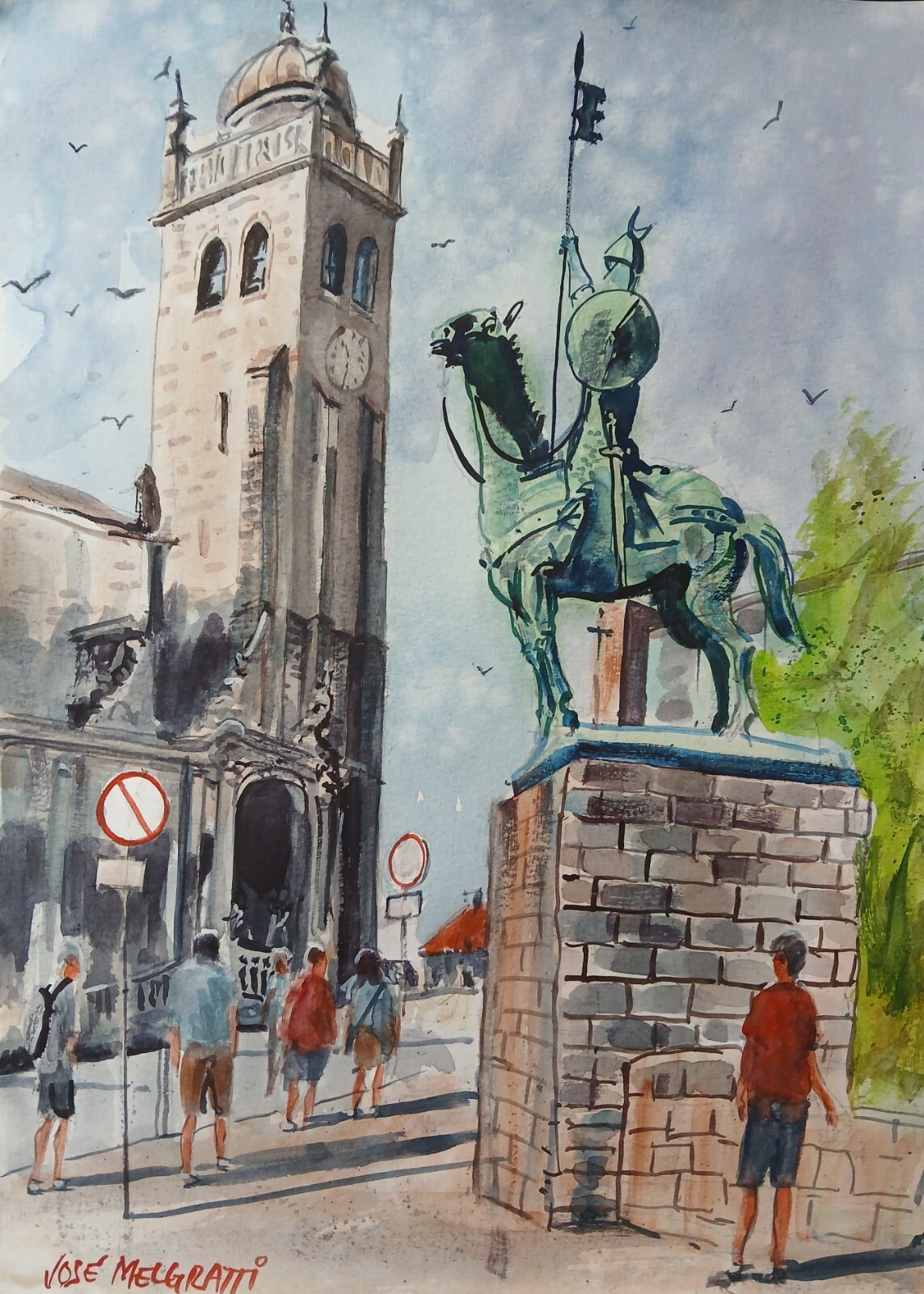 Original Watercolor Painting “Oporto, Portugal” 11″ x 15″ NOT A PRINT