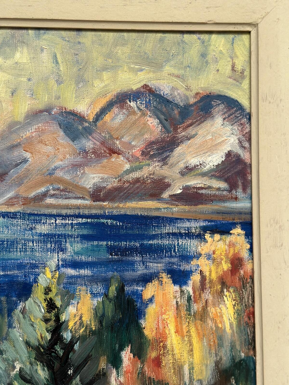 Swedish Oil on Canvas – “Landscape” by Arvid Herbert –Vintage– 75 × 65 cm