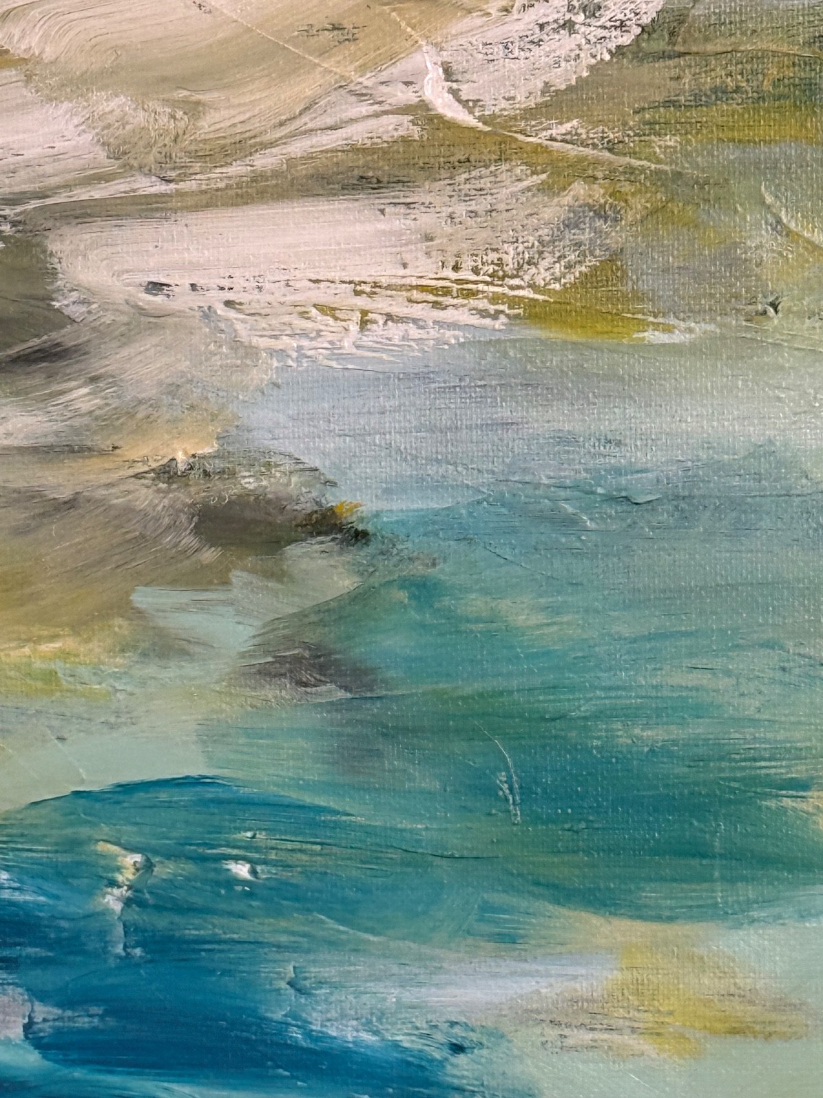 R Stevens Dramatic Ocean Landscape Seascape Painting 12×24 Contemporary Original