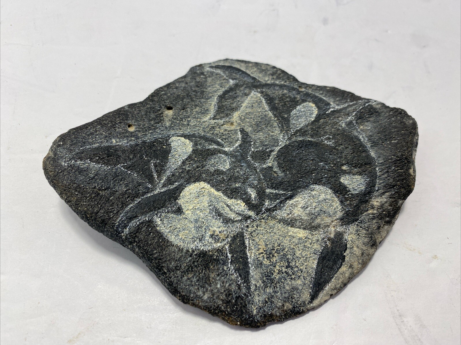Orca Calf & Mother Painting on Rock Artist Name on Back Dimeglio RARE FIND