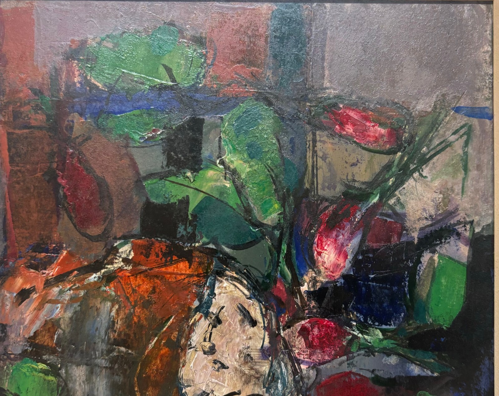 Original RAOUL PRADIER ‘Bread & Radish’ Still Life French EXPRESSIONIST Painting