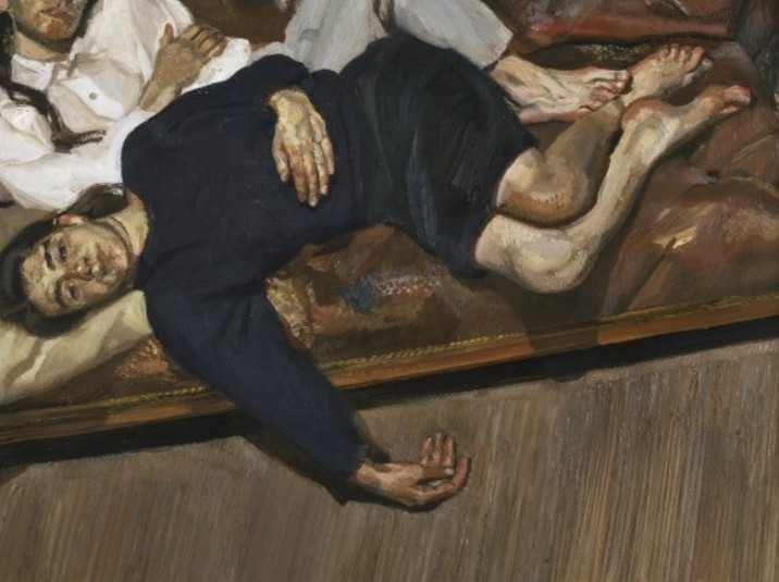Lucian Freud(Handmade) Signed Oil Painting on Canvas 16×24 in Expressionism ..