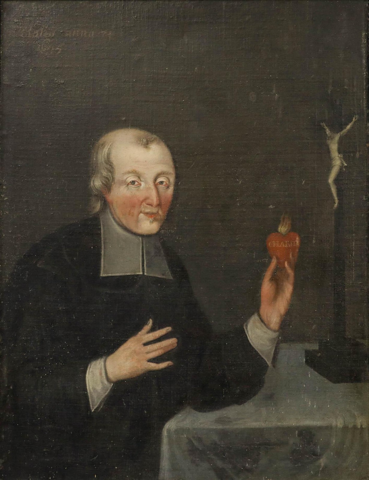 Northern European School 1695 Oil – Portrait of a Jesuit Priest