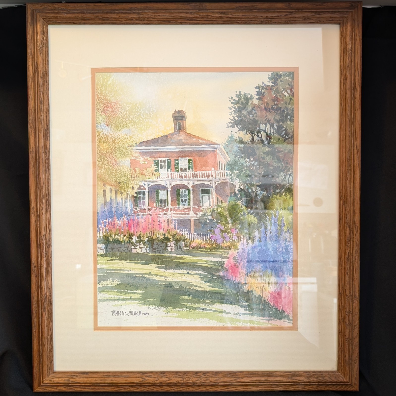 Orig Watercolor Mackay Mansion Virginia City NV 17.5×13.5″ Pamela Wilhelm 1989