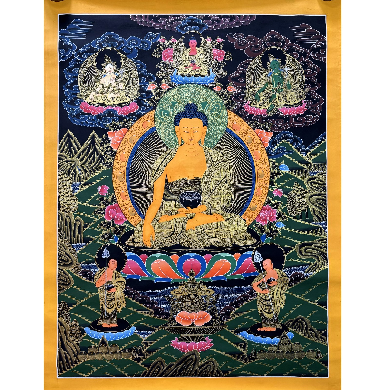 101cmx80cm Shakyamuni Buddha Thanka Art