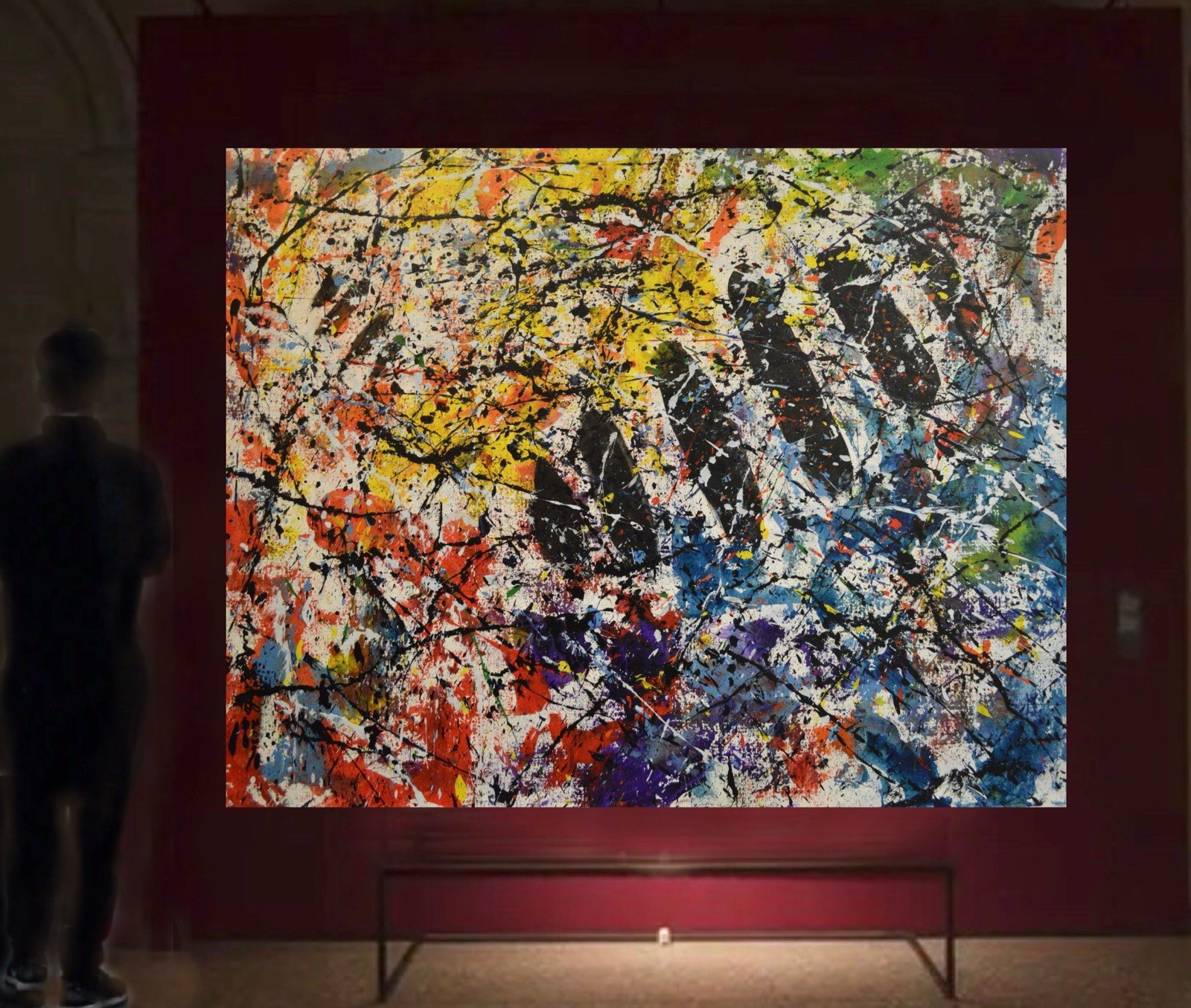Jackson Pollock Style Giant Canvas Painting 81”X62” (6 Foot 9 inch) Abstract XXL